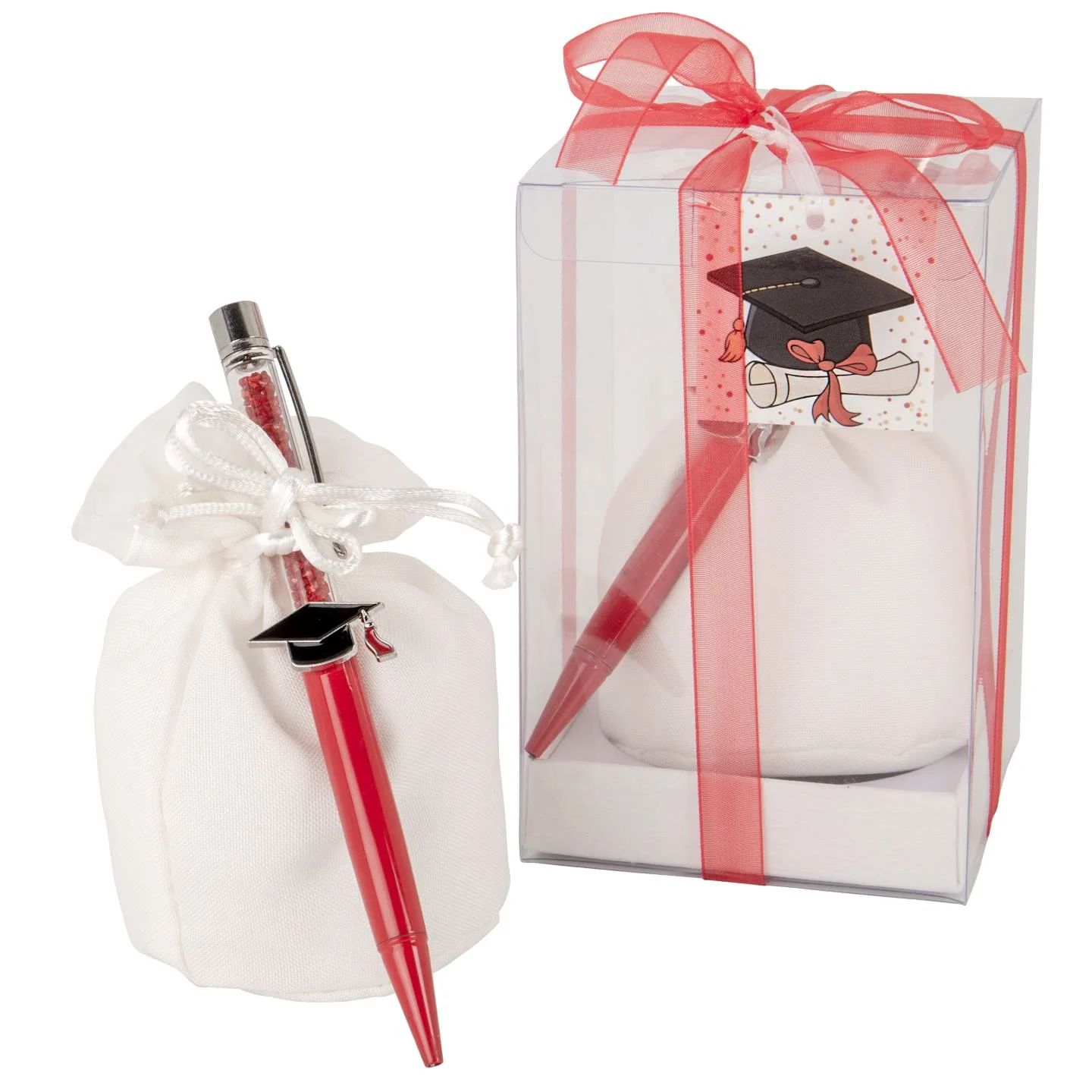 ETM Scatola Event Gift Penna Laurea 14,5 Cm Bianco Rosso