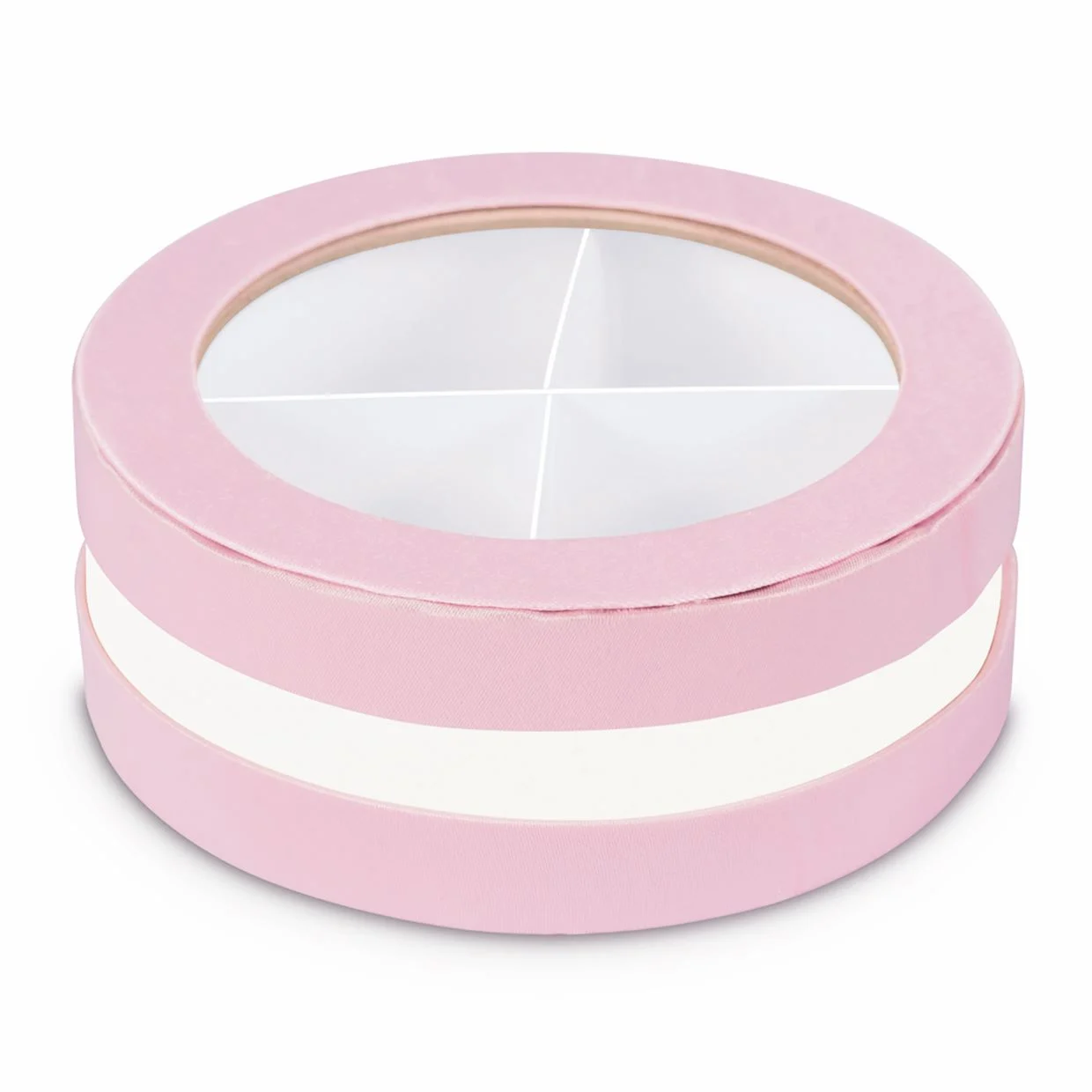 ETM Scatola Invito Box Bomboniera D. 10 Cm H 4 Cm Rosa 12 Pz