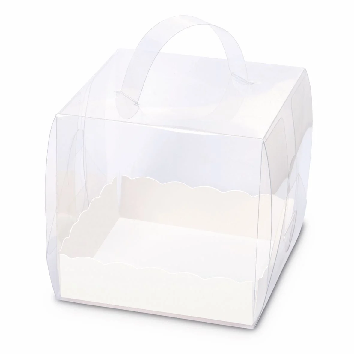 ETM Scatola Pvc Bomboniera Portaconfetti 8 x 8 x 9 Cm Bianco 12 Pz