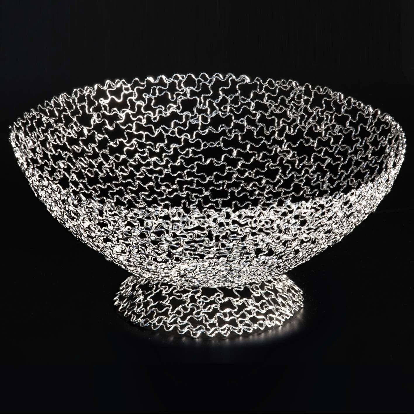 ETM Scintil Coppa con Piede D 26 Cm H 12 Cm Argento