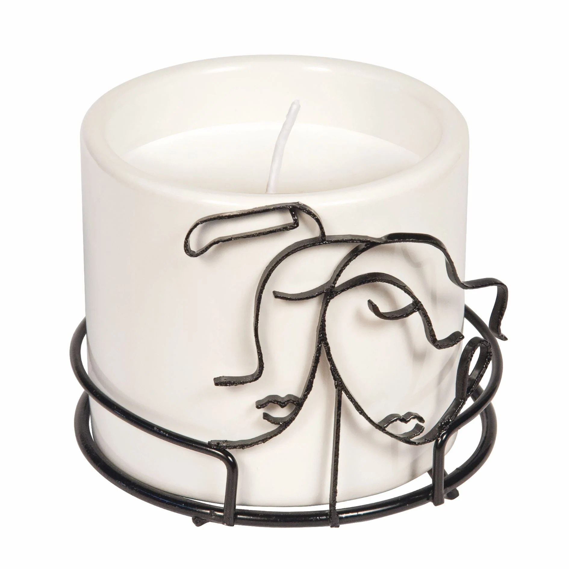 ETM Visi Candela D 8 Cm H 6 Cm Bianco
