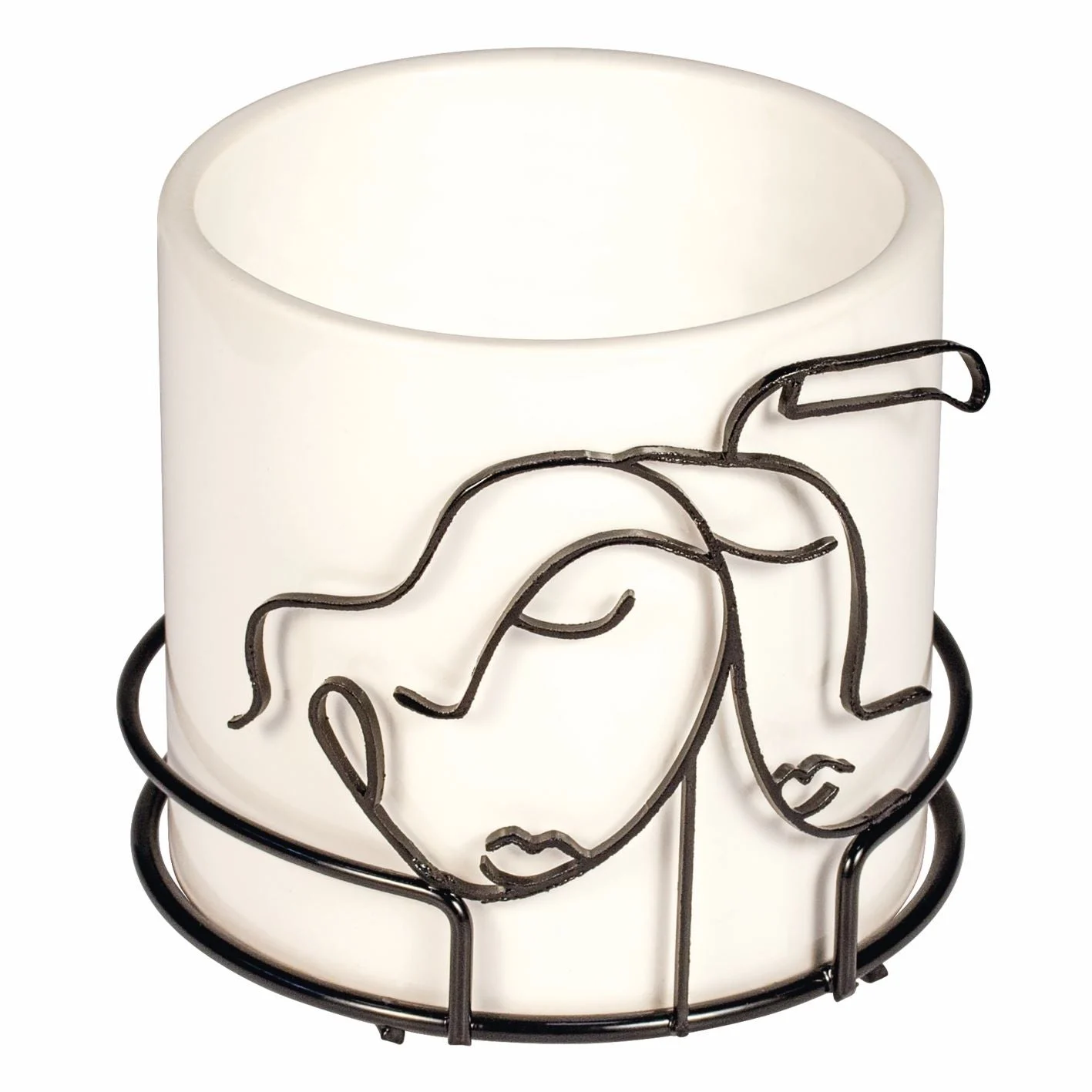 ETM Visi Portapiante D 11 Cm H 9,5 Cm Bianco