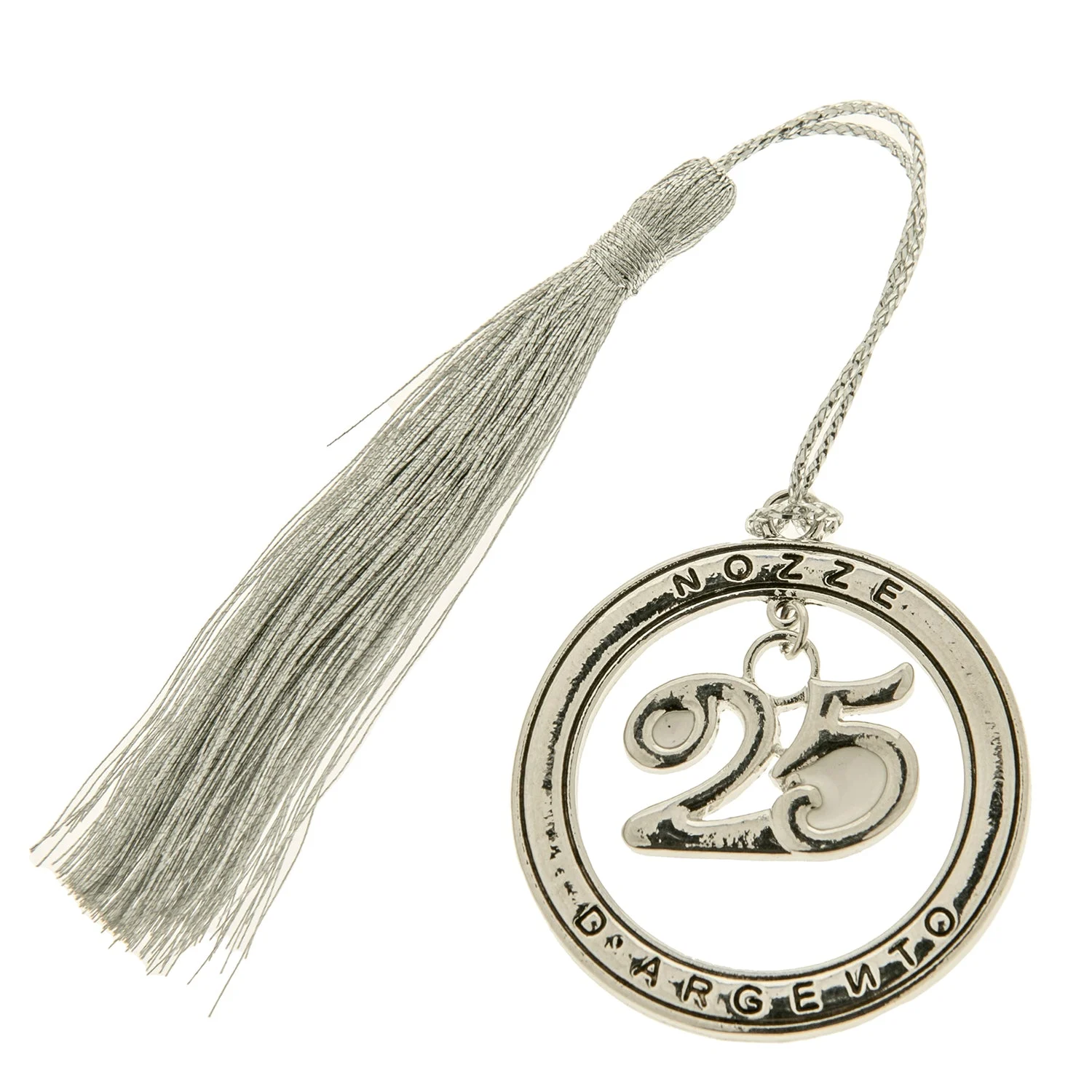 ETM Zama 25 Anniversario Cerchio Bomboniera D 4 Cm Silver 12 Pz