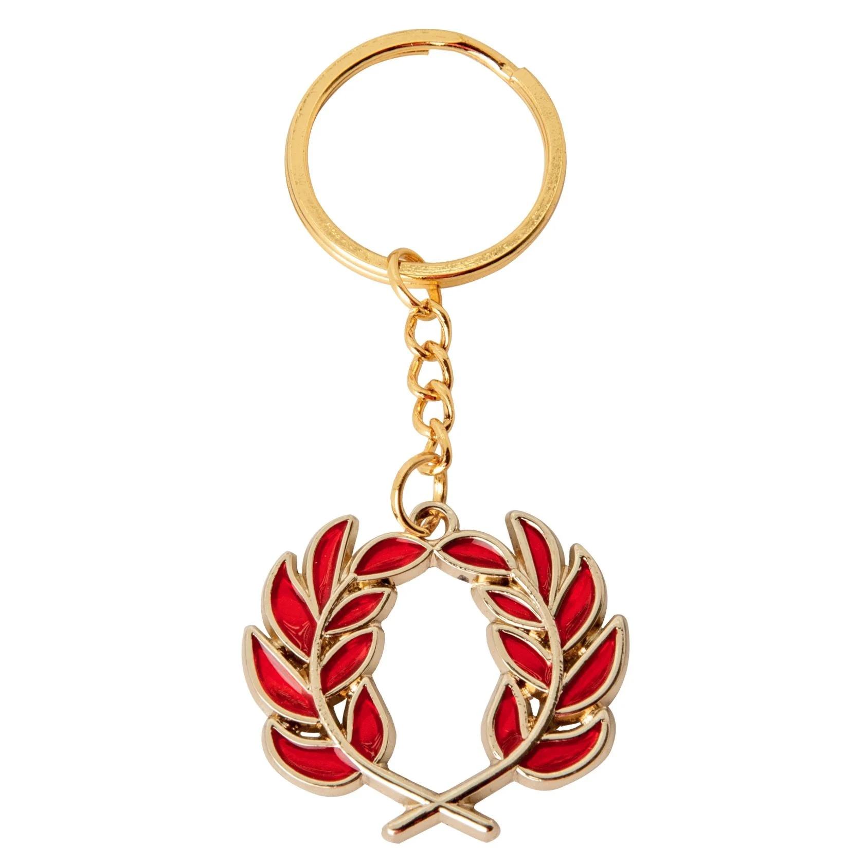 ETM Zama Portachiavi Alloro Laurea Rosso 4 Cm Gold 12 Pz