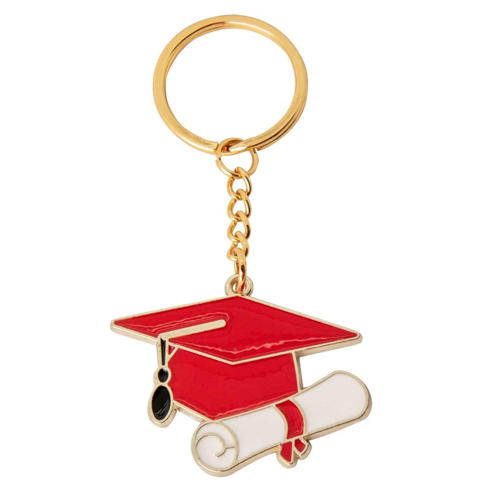 ETM Zama Portachiavi Tocco Laurea Rosso 5 Cm Gold 12 Pz