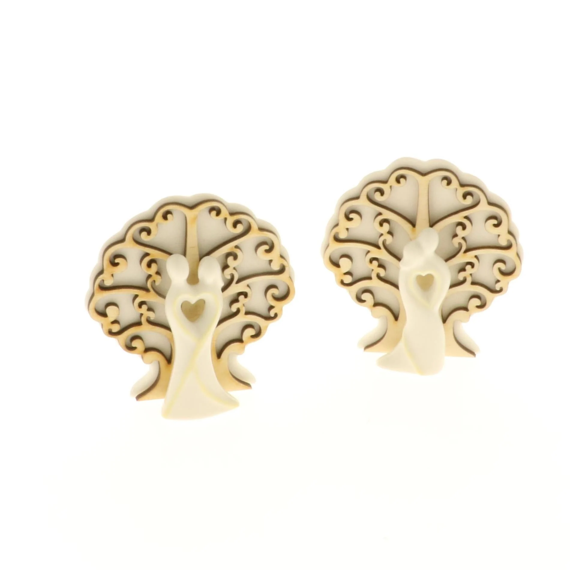 ETM Lovers Coppia Albero Nozze Sposi H 8,5 Cm Porcellana 2 Pz