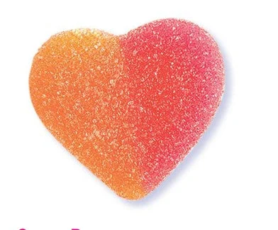 Fini Caramelle Gommose Cuore Pesca Zuccherato 1 Kg
