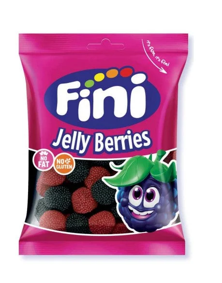 Fini Caramelle Gommose More e Lamponi Granellati 90 Gr