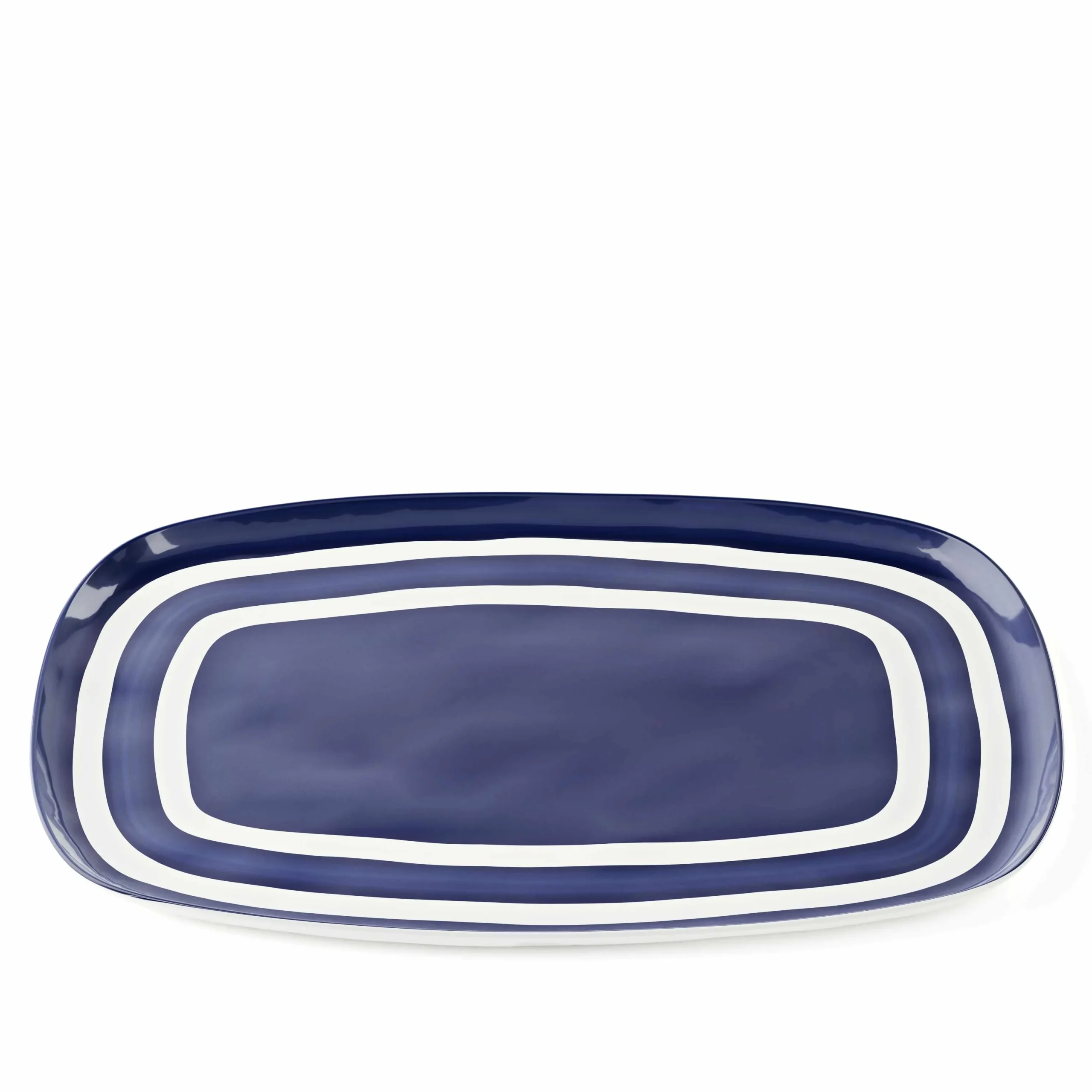 GUZZINI Vassoio XL Riviera Melamina 50 x 34 Cm Bianco Blu