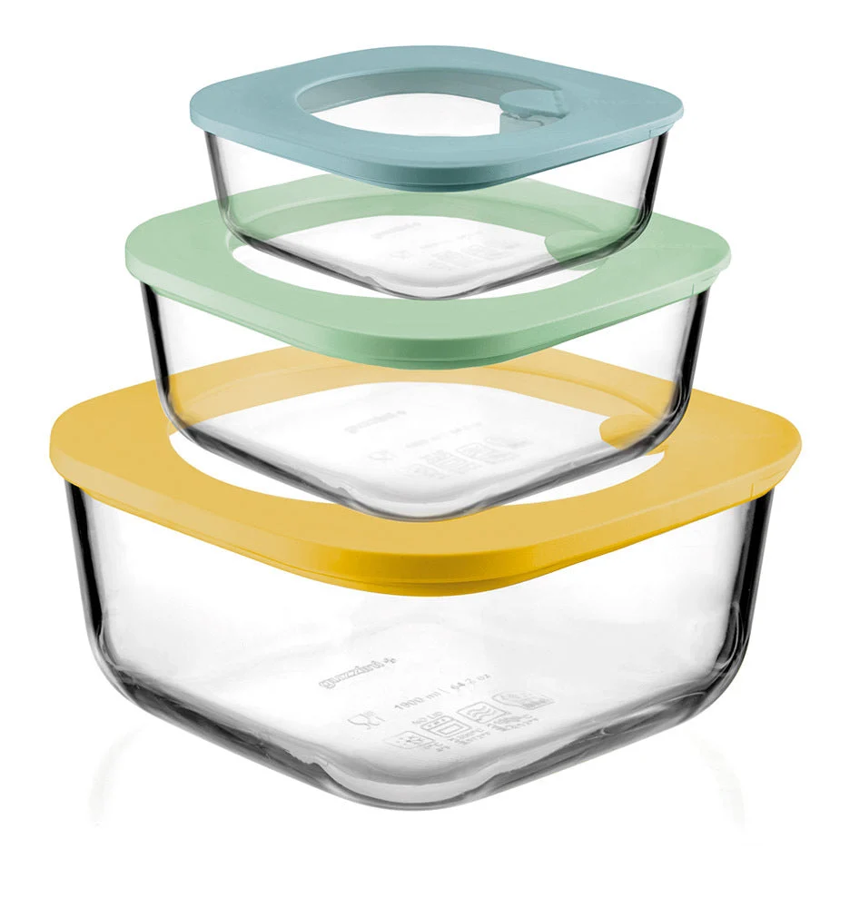 GUZZINI Set  3 Contenitori Ermetici con Coperchio