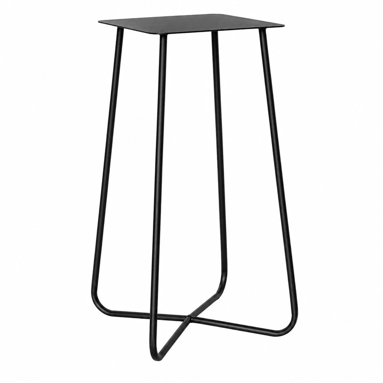 L'Arcolaio Base Tavolo Aries Nera Acciaio H 73 cm