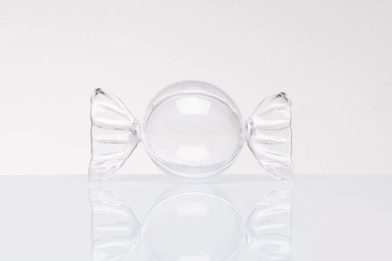 L'Arcolaio Caramella Portaconfetti Plexiglass 6,5 x 6,5 x 11,5 Cm Trasparente 24 Pz