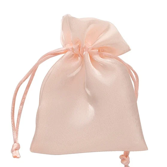 L'Arcolaio Sacchetto Organza Lucido 9x12 cm Portacanfetti Pesca – Bomboniera Elegante 12 Pz