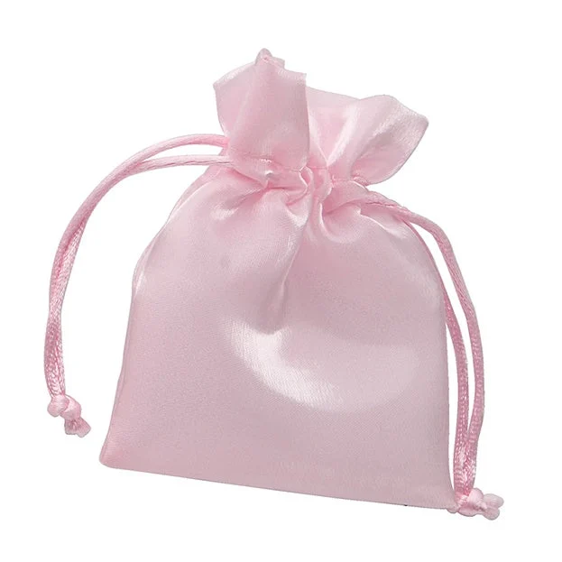 L'Arcolaio Sacchetto Organza Lucido 9x12 cm Portacanfetti Rosa – Bomboniera Elegante 12 Pz