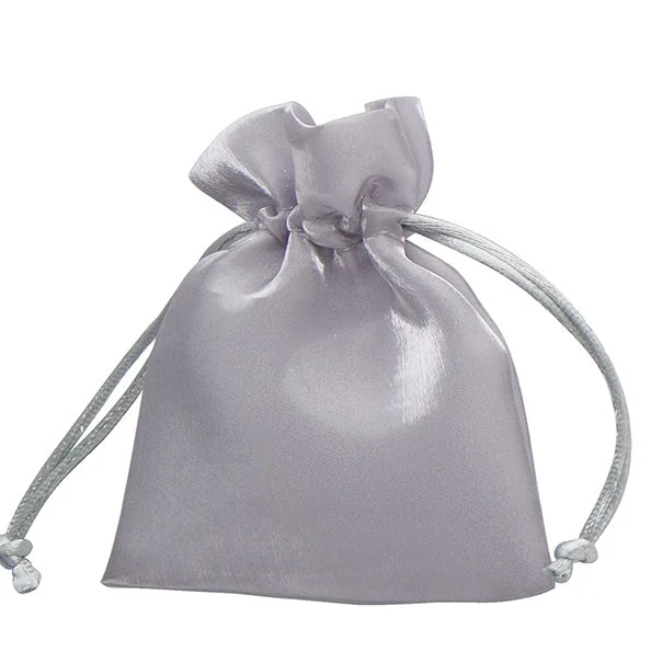 L'Arcolaio Sacchetto Organza Lucido 9x12 cm Portacanfetti Silver – Bomboniera Elegante 12 Pz