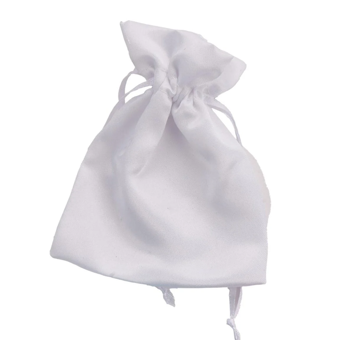 L'Arcolaio Sacchetto Raso 9x12 cm Portacanfetti Bianco – Bomboniera Elegante 12 Pz