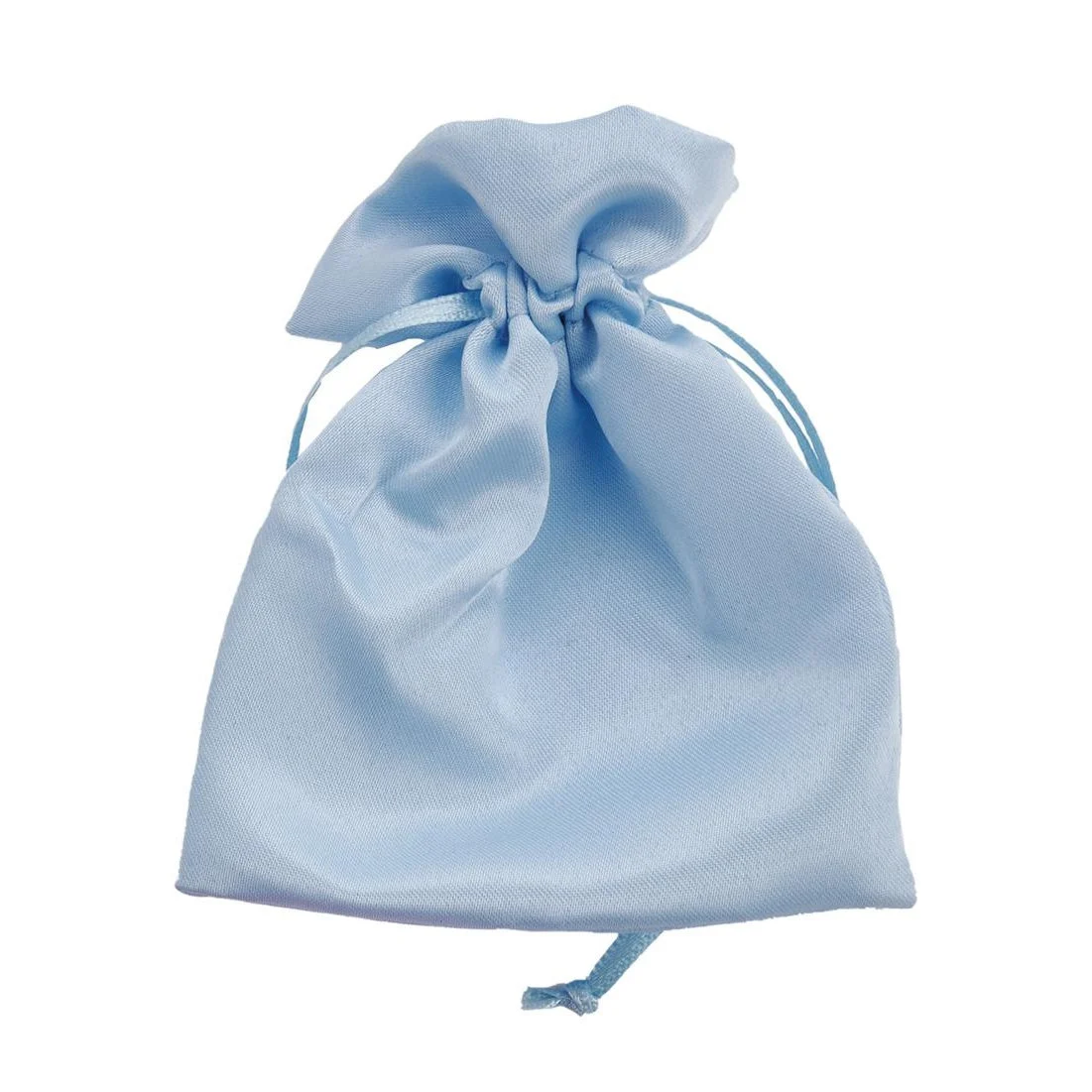 L'Arcolaio Sacchetto Raso 9x12 cm Portacanfetti Celeste – Bomboniera Elegante 12 Pz