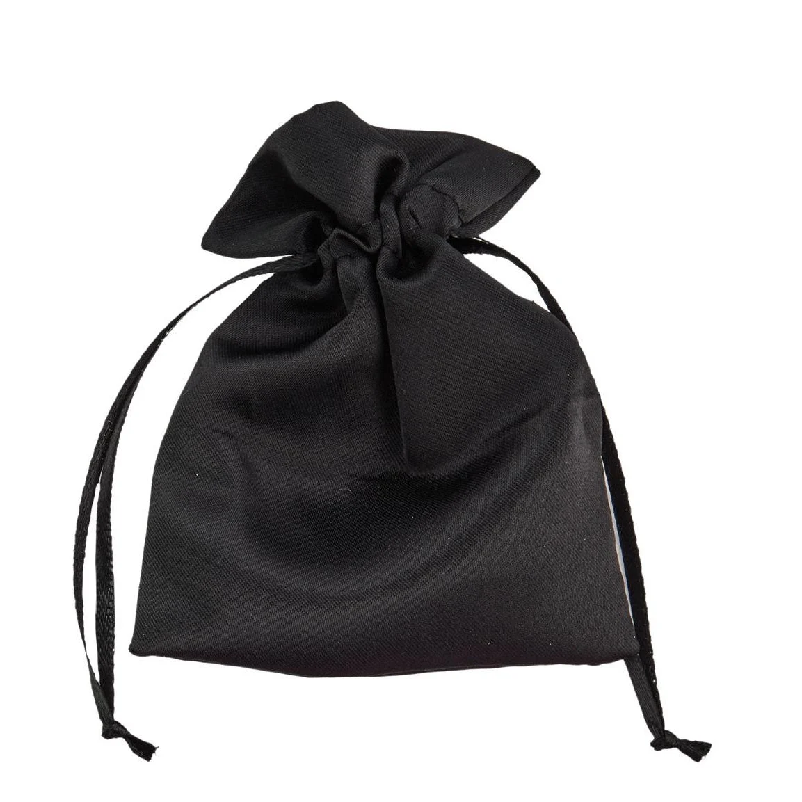 L'Arcolaio Sacchetto Raso 9x12 cm Portacanfetti Nero – Bomboniera Elegante 12 Pz