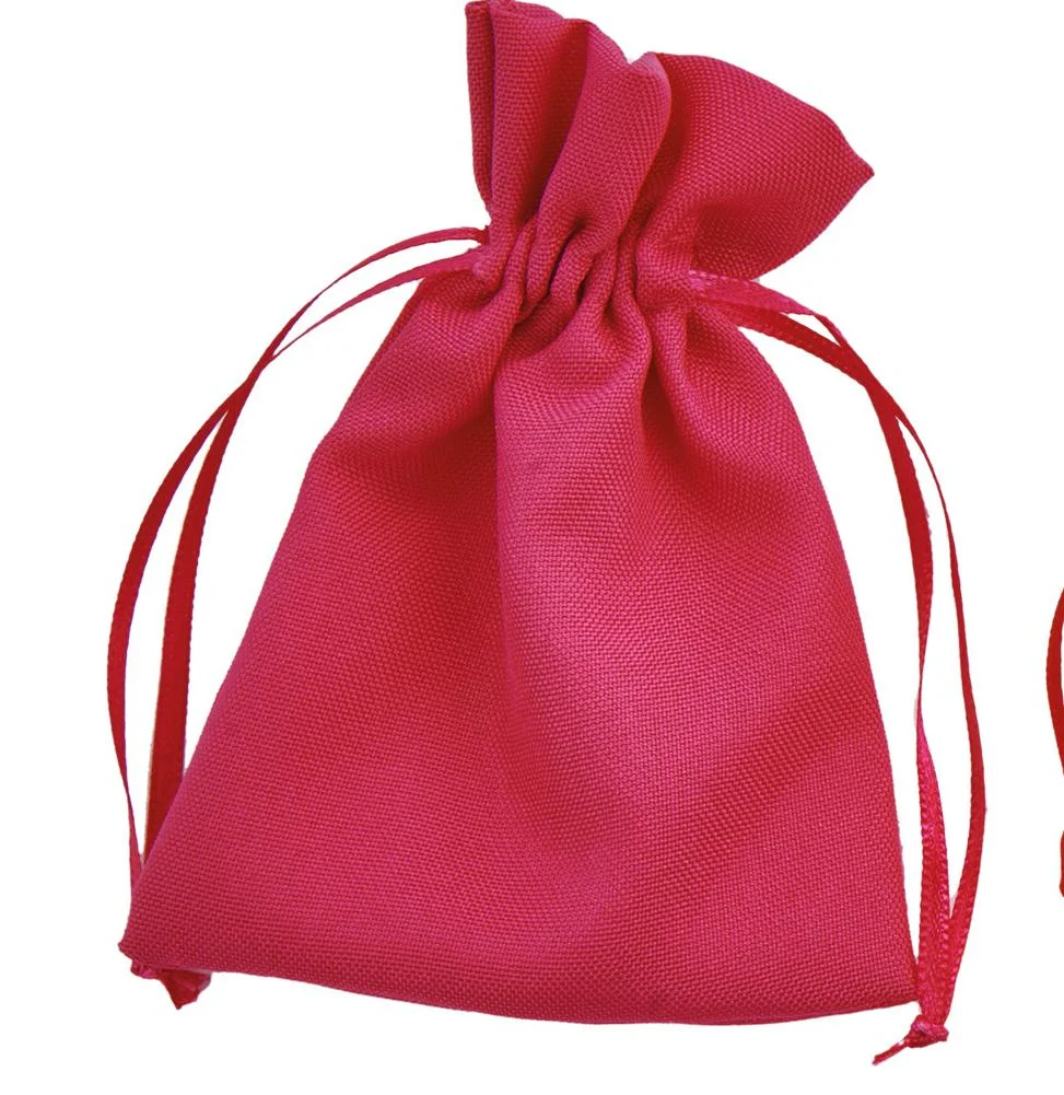 L'Arcolaio Sacchetto Tessuto 9x12 cm Portacanfetti Fuxia – Bomboniera Elegante 12 Pz