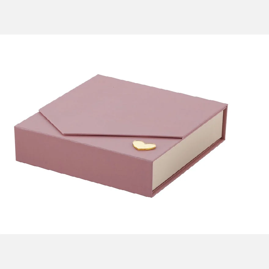 L'Arcolaio Scatola Liscia Portaconfetti 13 x 13 x 4 Cm Bomboniera Malva 1 Pz