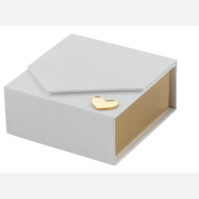 L'Arcolaio Scatola Telata Portaconfetti  9 x 9 x 4 Cm Bomboniera Bianco 1 Pz