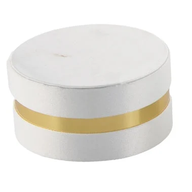 L'Arcolaio Scatola Tonda Bomboniera D 8 Cm H 4 Cm Portaconfetti Bianco 1 Pz
