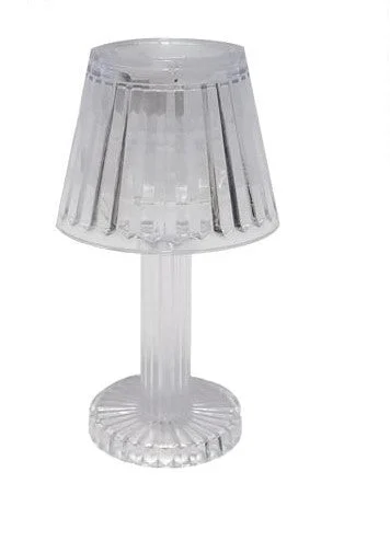 L'Arcolaio Mini Lampada Bomboniera Plastica H 12 Cm D 6,5 Cm Bianco