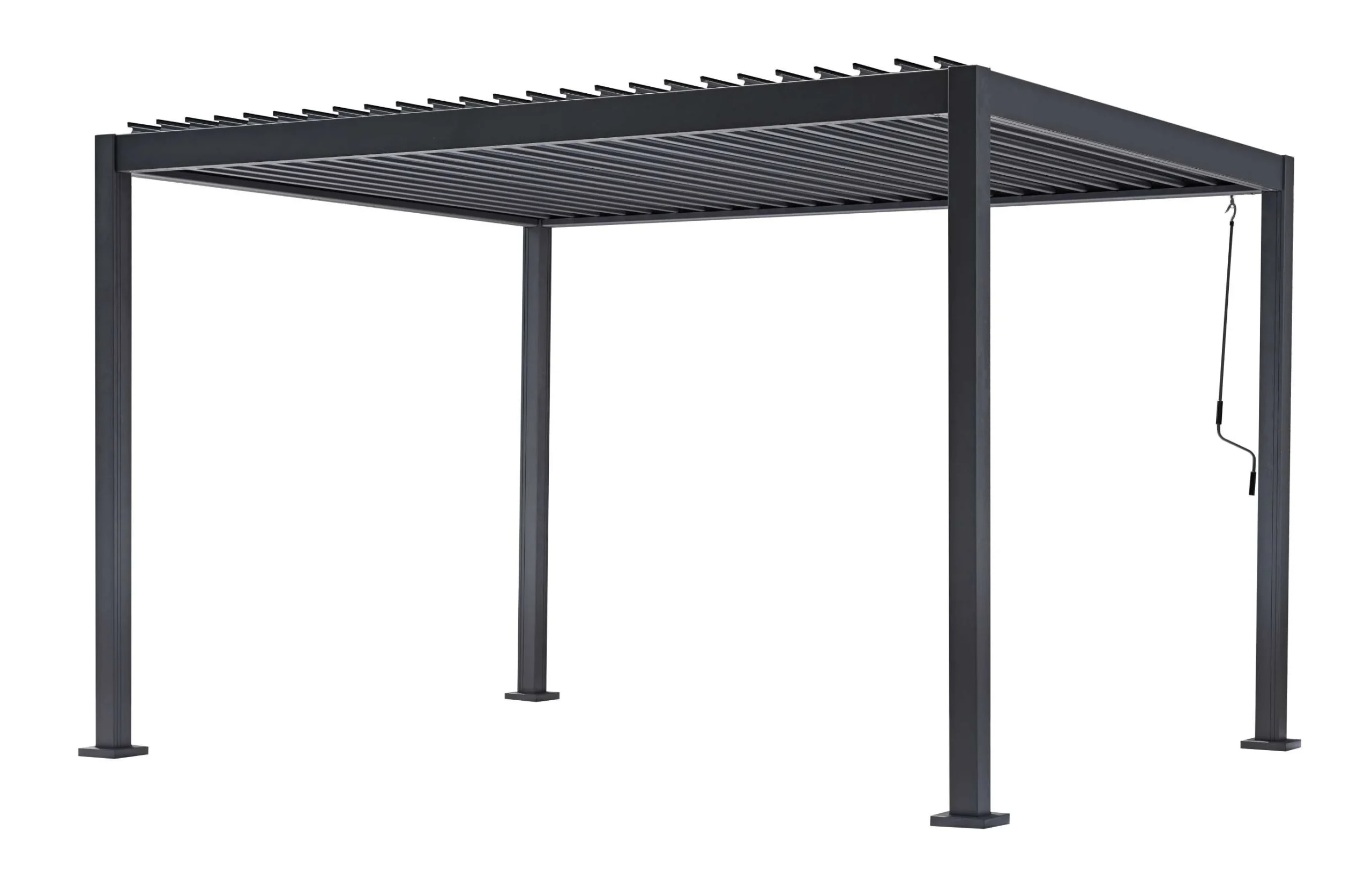 L'Arcolaio Pergola Bioclimatica Vulcano 3x4 m Antracite Alluminio