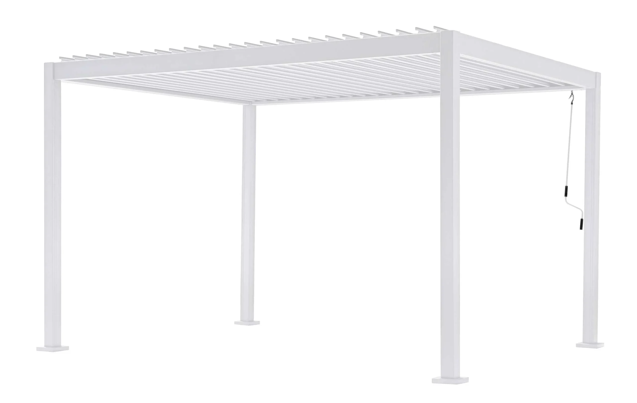 L'Arcolaio Pergola Bioclimatica Vulcano 3x4 m Bianco Alluminio