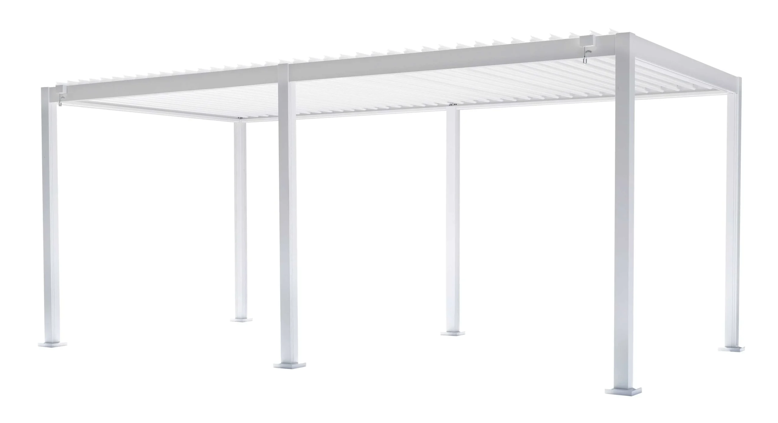 L'Arcolaio Pergola Bioclimatica Vulcano 3x6 m Bianco Alluminio