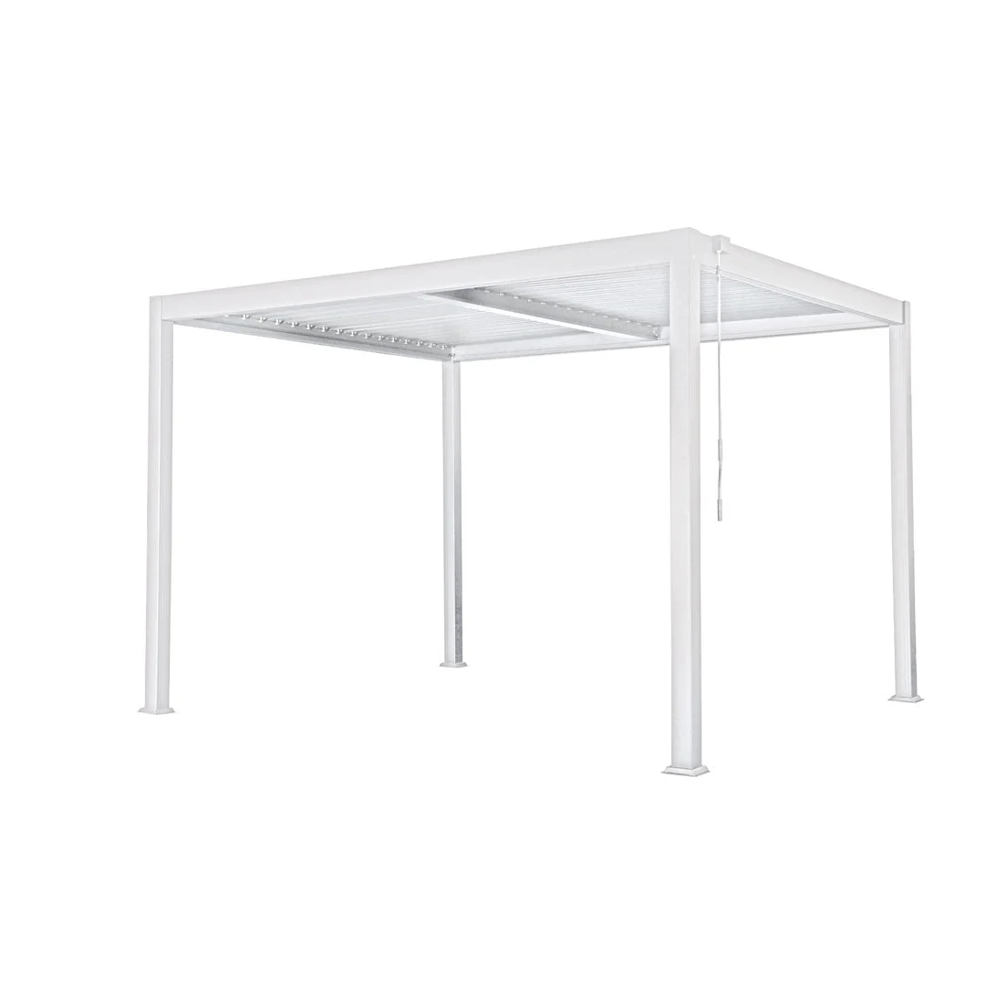 L'Arcolaio Pergola Bioclimatica Vulcano 4x4 m Bianco Alluminio