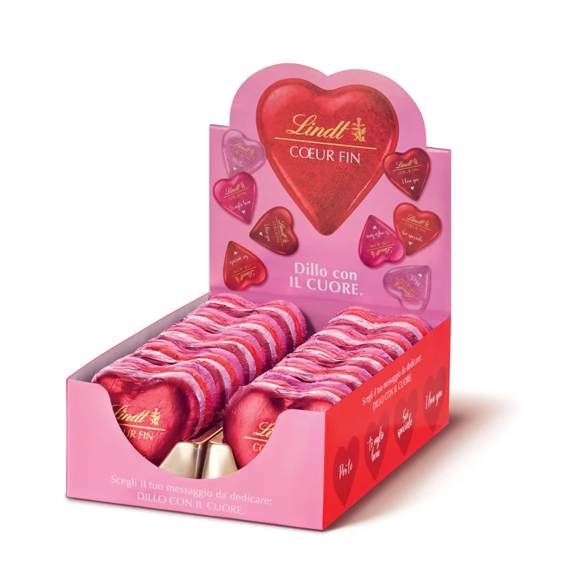 Lindt Cuori Cioccolato al Latte con Messaggi 24 Gr 1 Pz