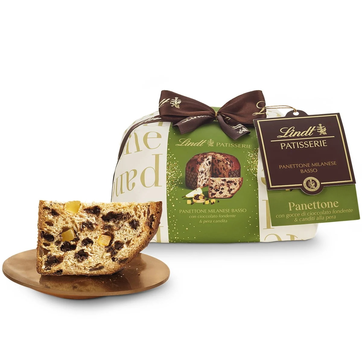 Lindt Panettone Natale Cioccolato e Pere con Gocce di Cioccolato 1 Kg