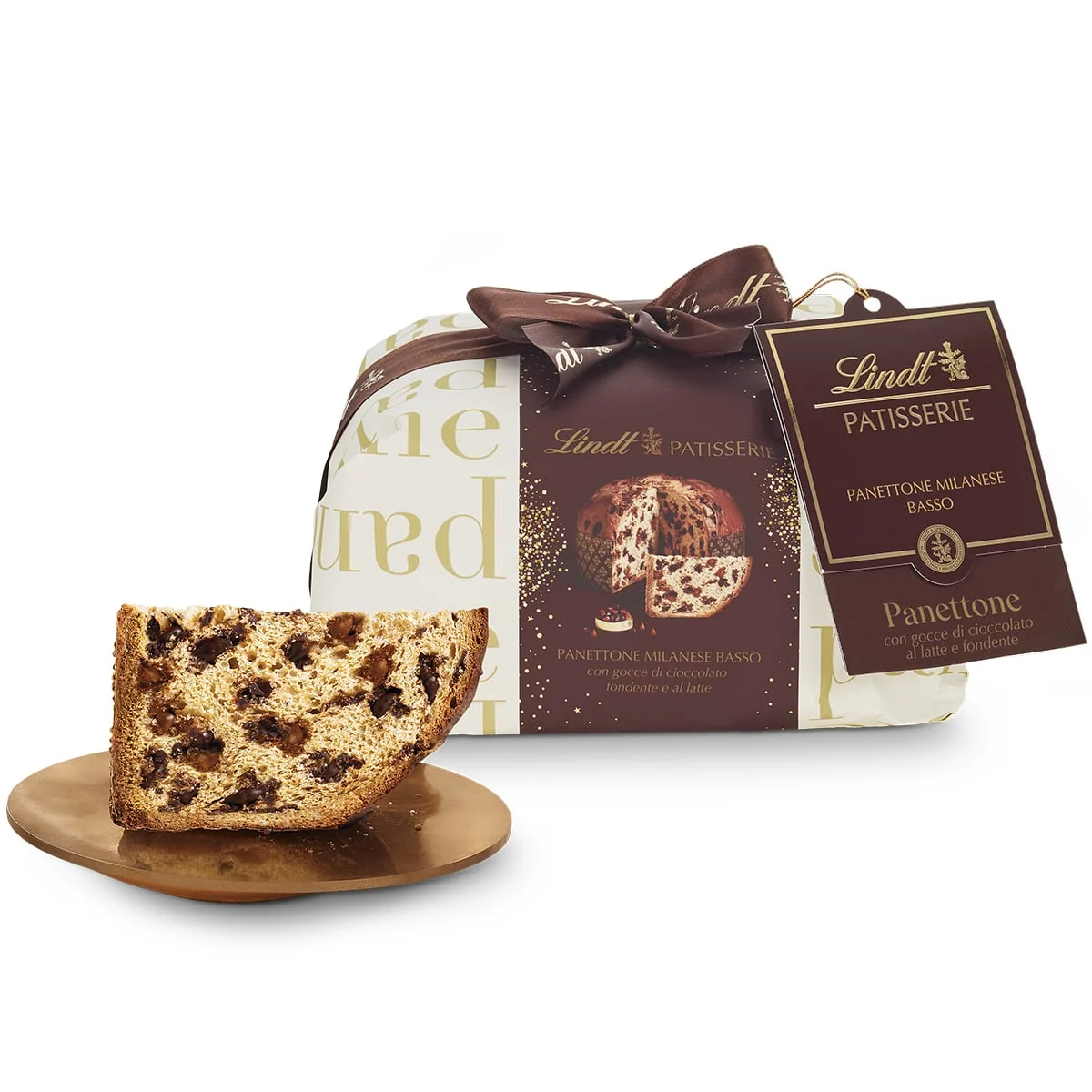 Lindt Panettone Natale Doppio Cioccolato con Gocce di Cioccolato 1 Kg