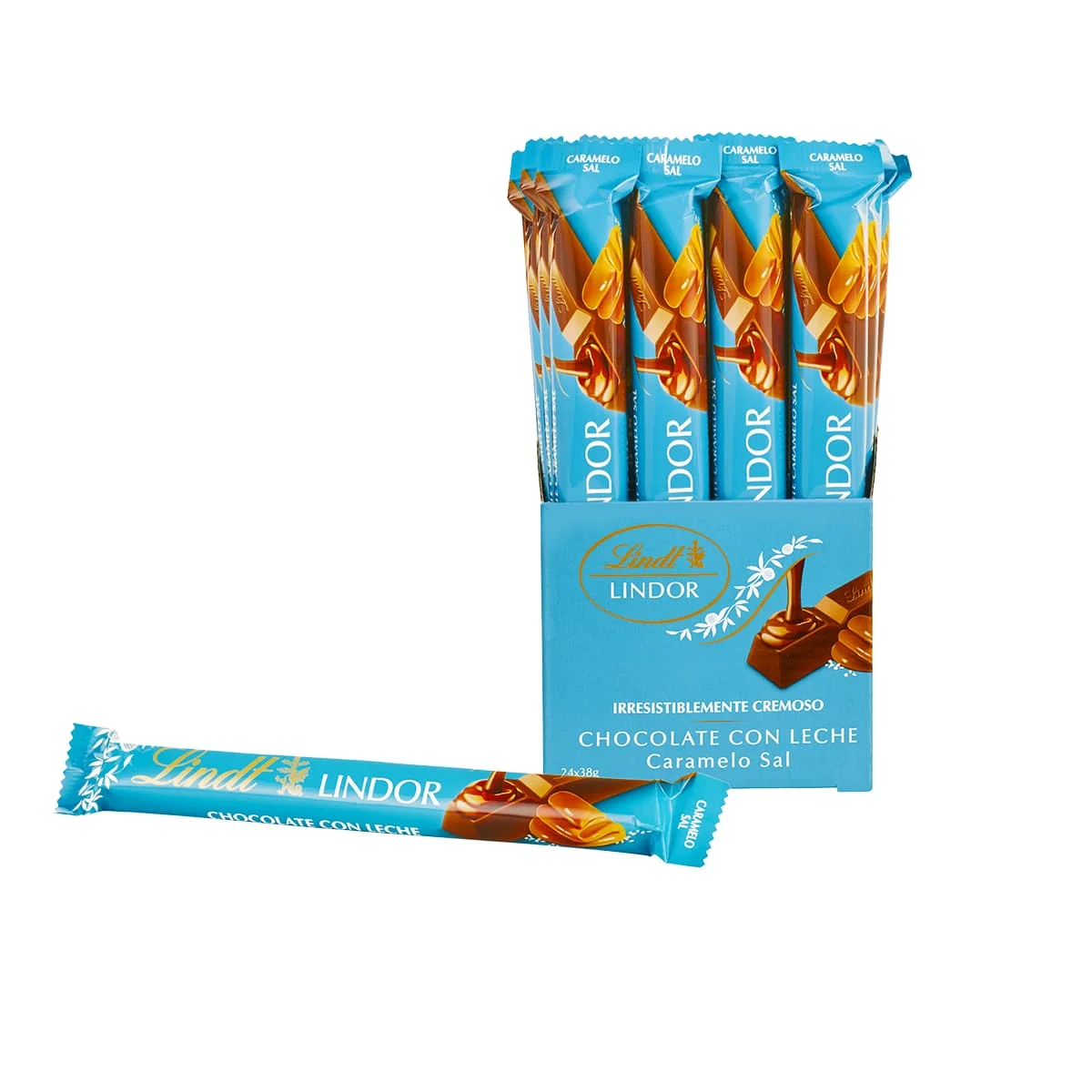 Lindt Snack Lindor Cioccolato al Caramello Salato 38 Gr Conf. 24 Pz