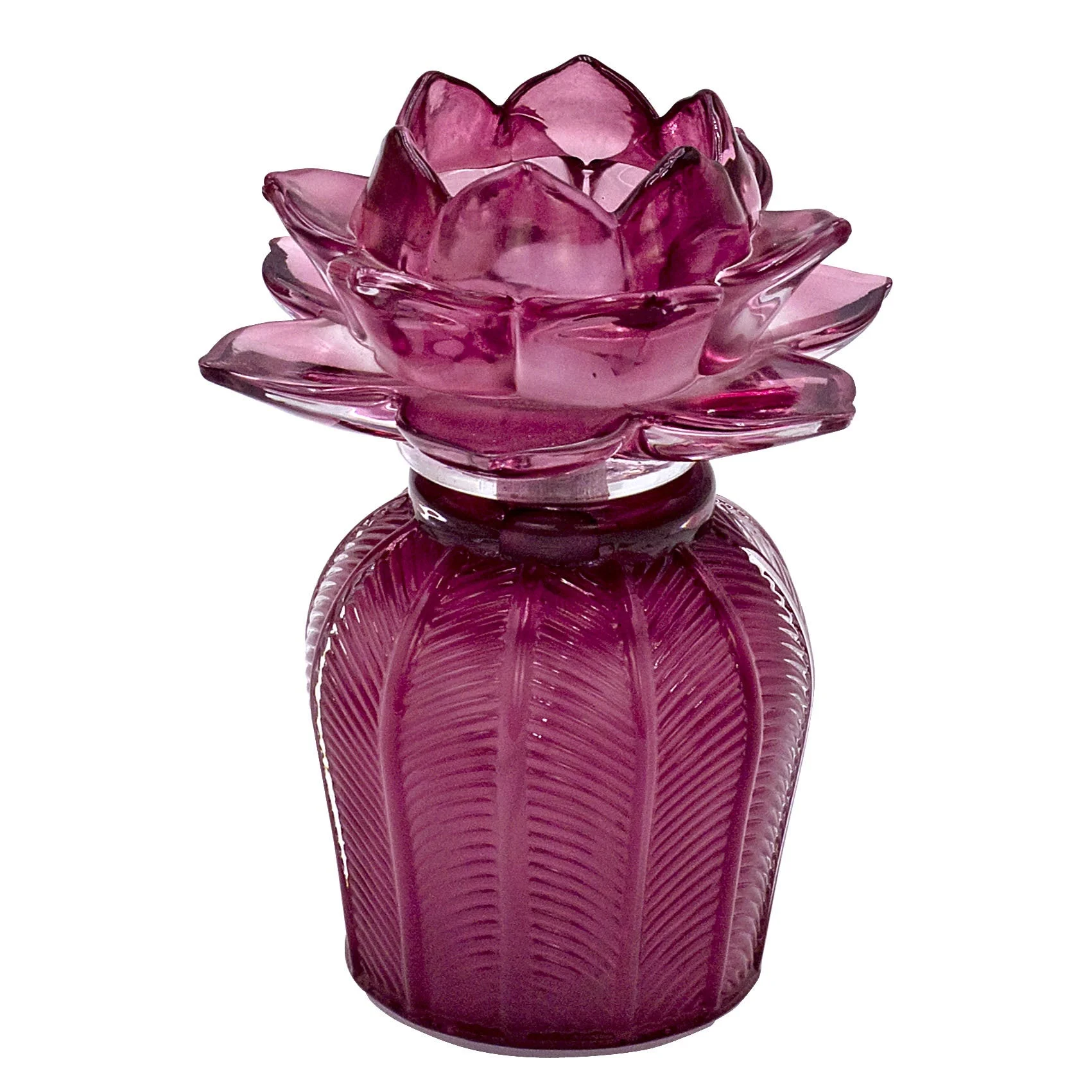 Linea Due Lume LED Fiore Loto Magenta 11,9 x 15 cm – Lampada Decorativa LED Elegante per Interni e Atmosfere Relax