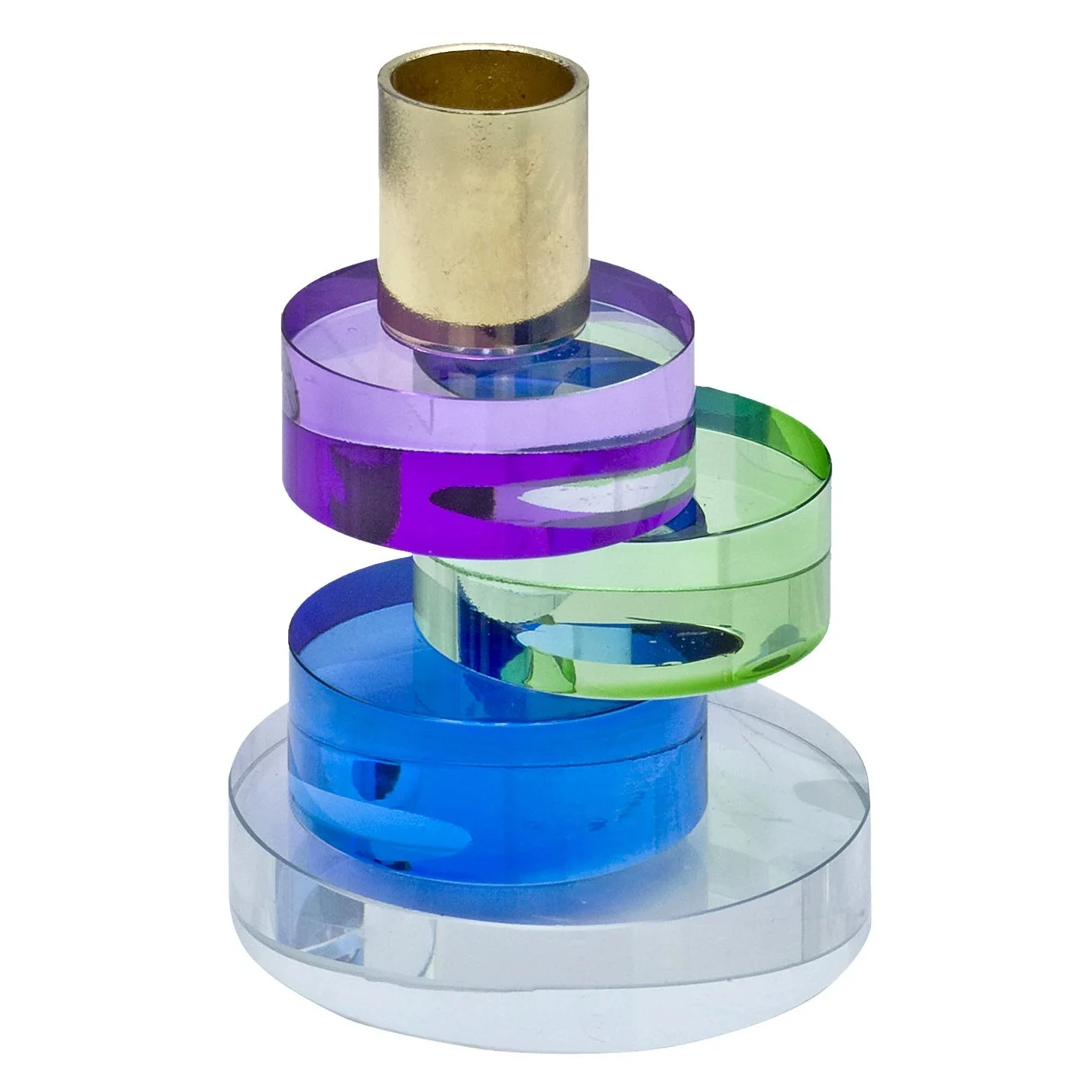 Linea Due Portacandela Cristallo Piccolo 7,9 x 10 cm – Elegante Porta Candela in Cristallo per Arredo e Decorazioni