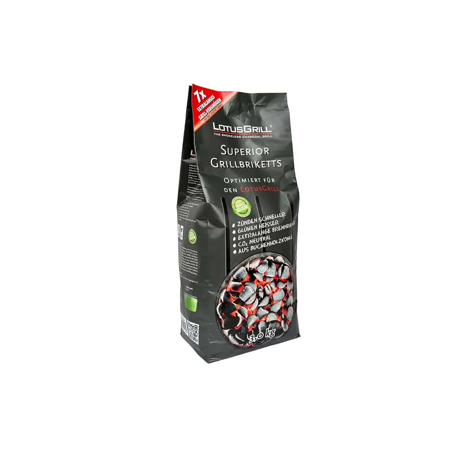 LotusGrill Bricchetti Carbone Faggio 100% Naturale 3 kg