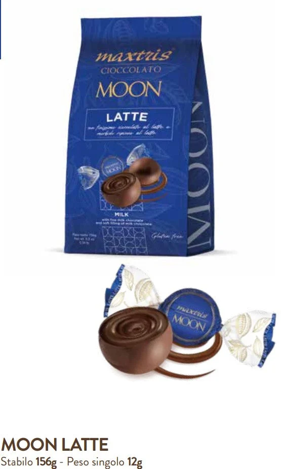 Maxtris Boule Moon Stabilo Latte, Fondente, Pistacchio, Nocciola, Mandorla 156 Gr 1 Pz