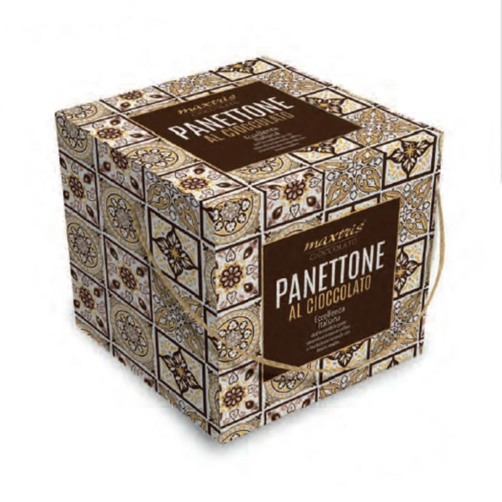 Maxtris Panettone di Natale Ripieno di Cioccolata 1 Kg