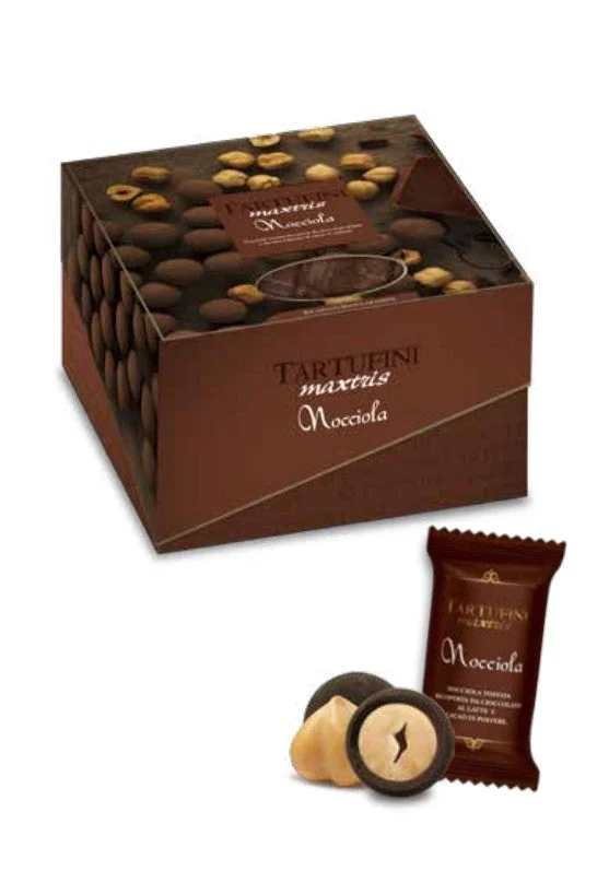 Maxtris Vassoio Tartufini alle Nocciole Ricoperti di Cioccolato al Latte 500 Gr