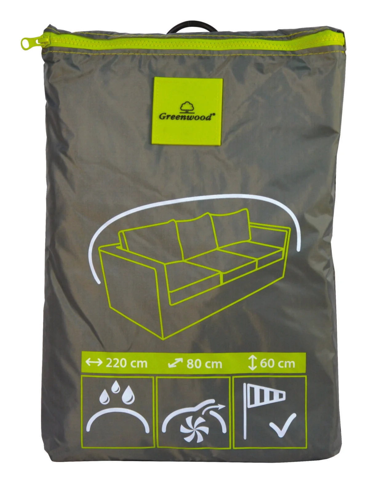 Moia Greenwood Cover Divano 3 Posti 225 x 80 Cm Impermeabile