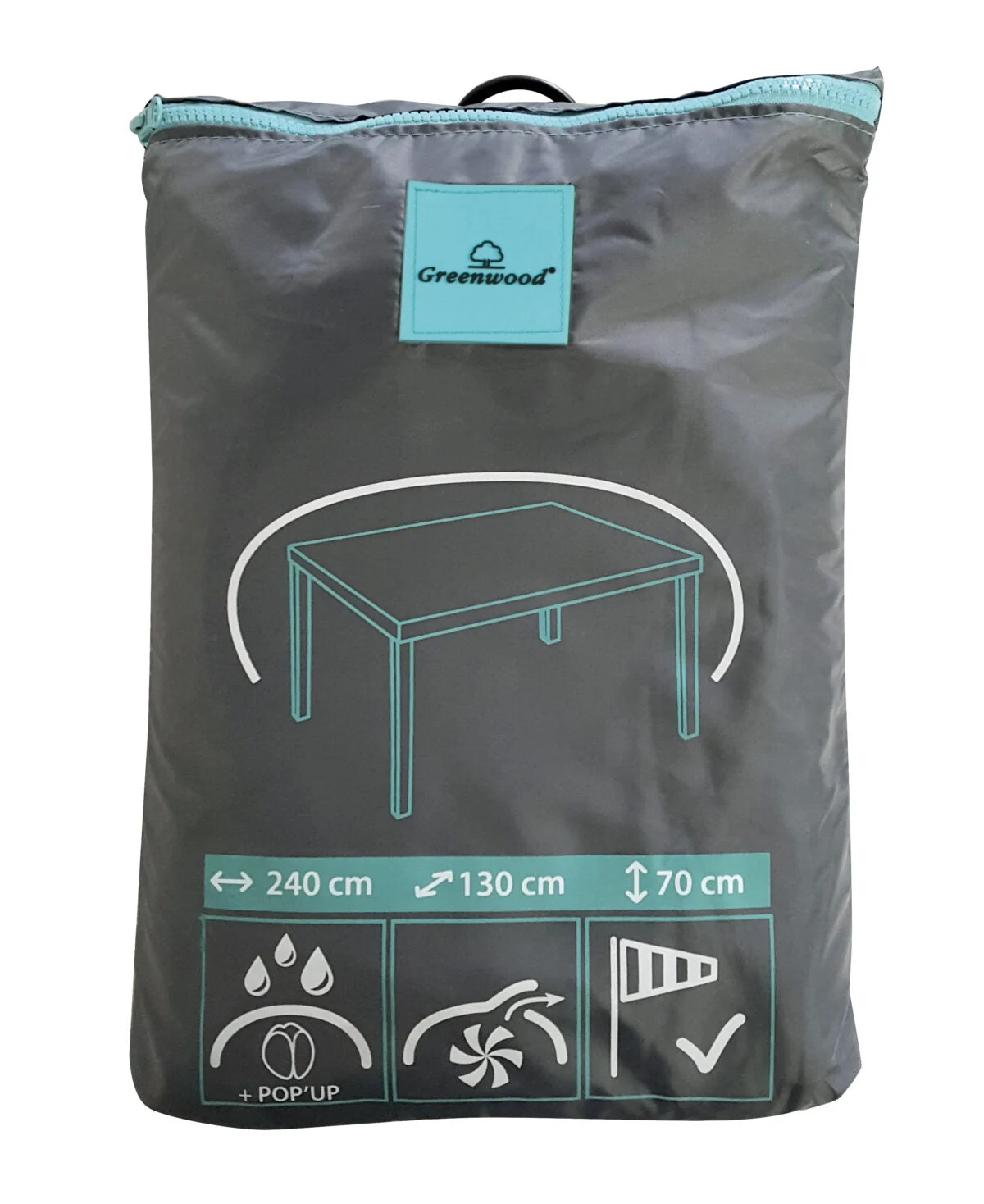 Moia Greenwood Cover Tavolo Impermeabile Poliestere 240×130 cm