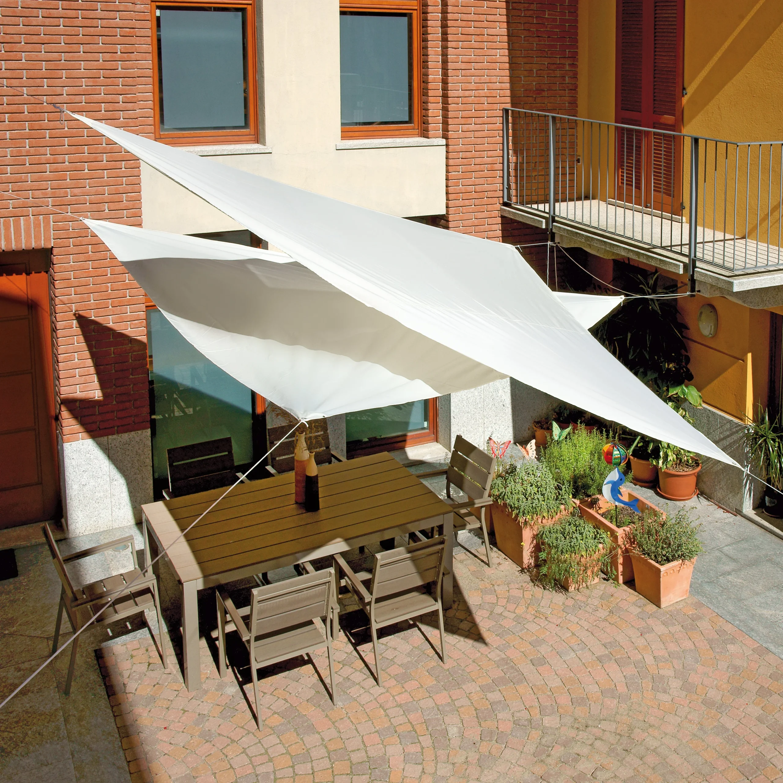 Moia Greenwood Vela Ombreggiante Quadrata Ecrù 5×5 m