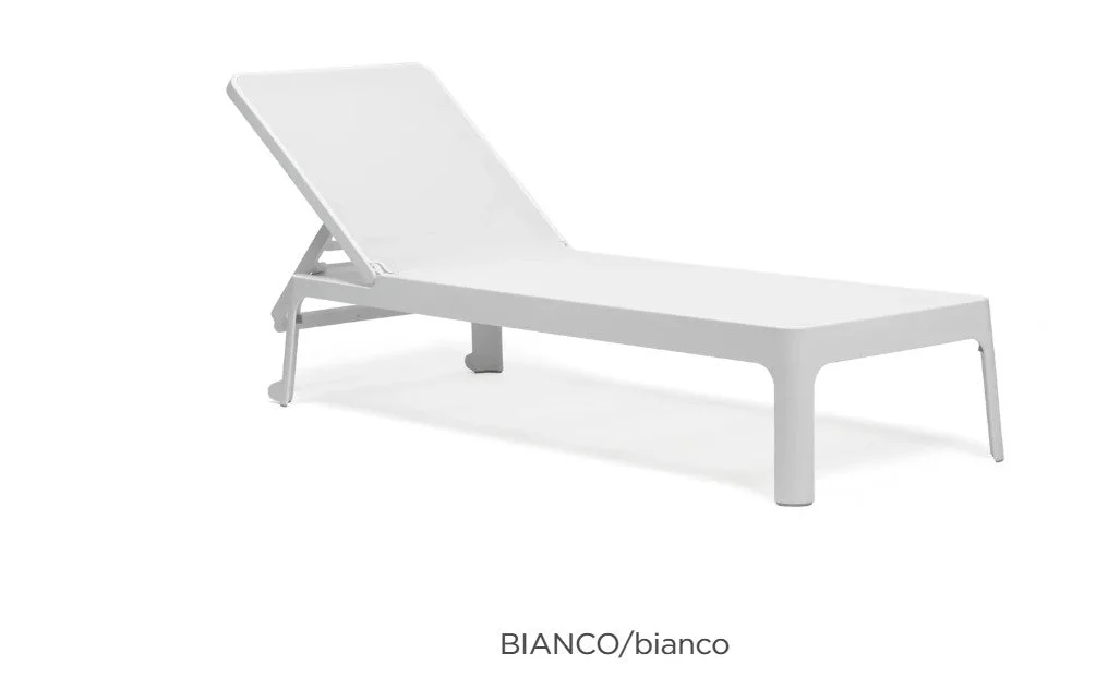 Nardi Lettino Plano Bianco Tela Bianca Polipropilene Regolabile