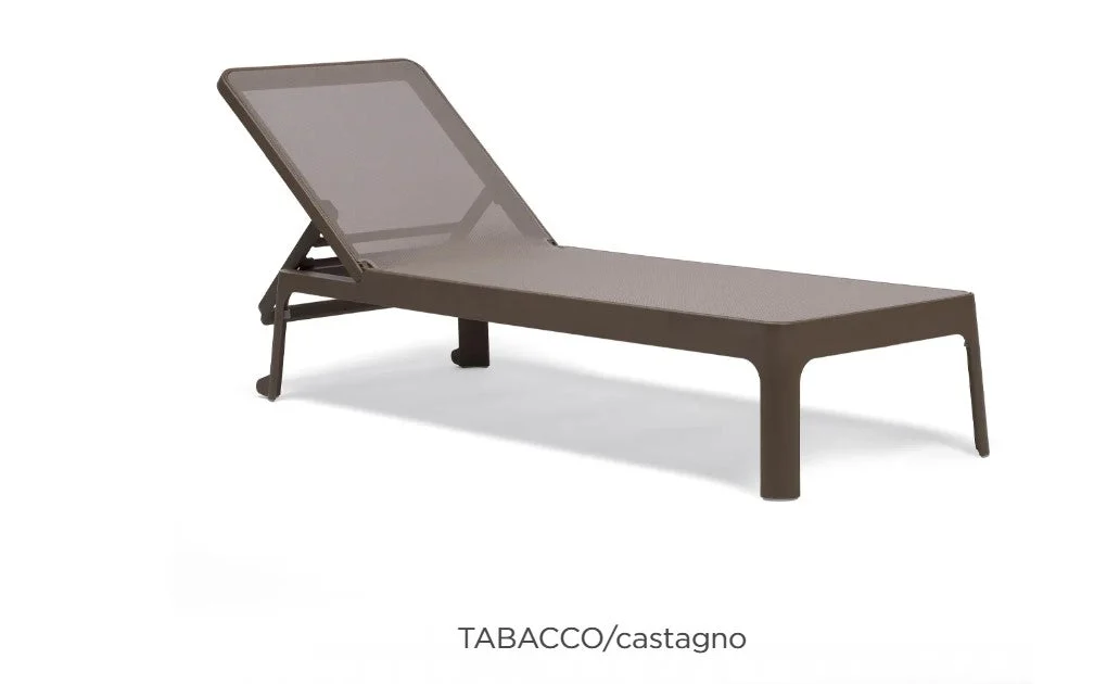 Nardi Lettino Plano Tabacco Tela Castagno Polipropilene Regolabile