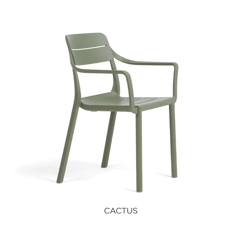 Nardi Sedia Cassia Braccioli Cactus Polipropilene Impilabile