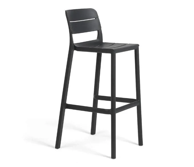 Nardi Sgabello Cassia Stool Antracite Polipropilene Impilabile