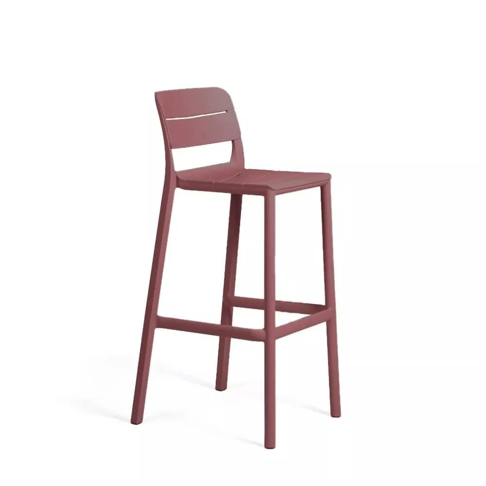 Nardi Sgabello Cassia Stool Borgogna Polipropilene Impilabile