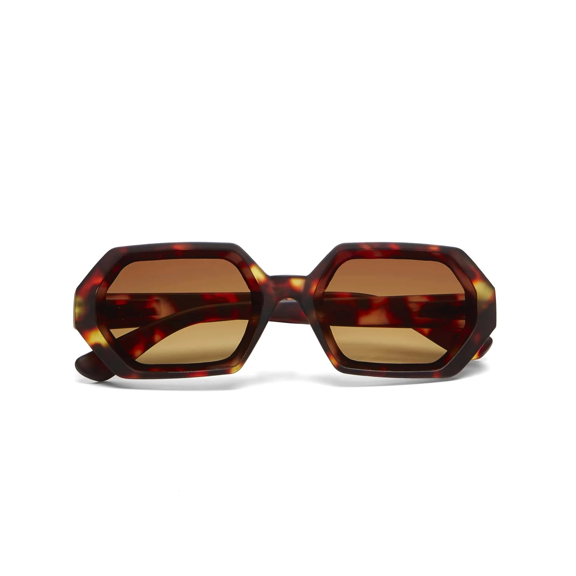 OKKIA Occhiale da Sole Premontato Esagonale Mod. Andrea Classic Havana
